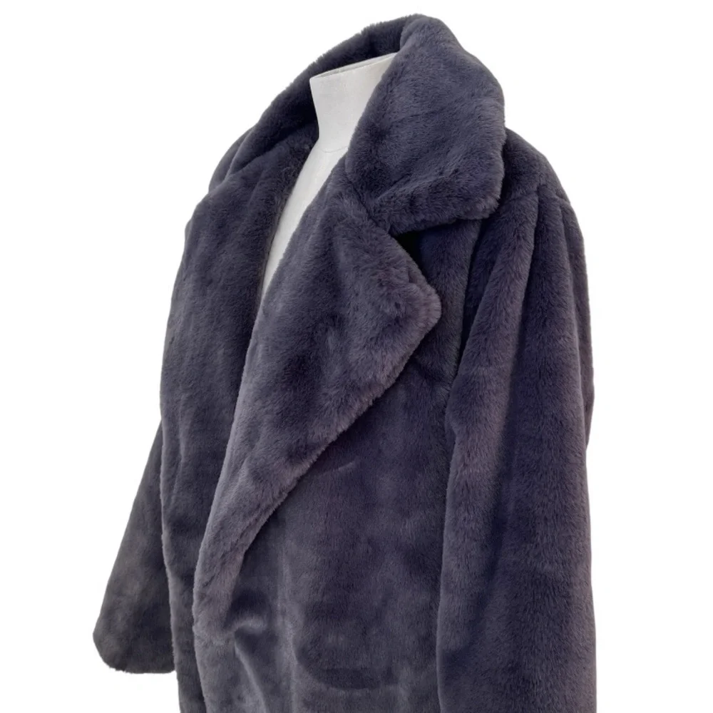 Apparis Faux Fur Grey Mona Coat size Small - Picture 9 of 16